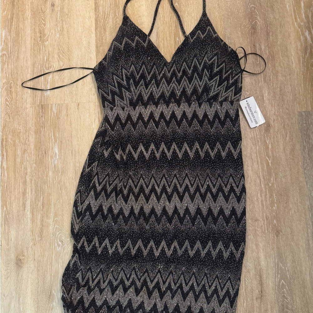 Elegant Black and Gray bodycon Dress